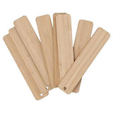 Uniquer 20Pcs 4.72Inch Blank Bamboo Bookmark Engraving Bamboo Blanks Bookmarks Unfinished Wood Hanging Tags Uniquer