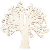 BESPORTBLE 10pcs Thankful Wood Tree Shape Ornaments Unfinished Family Tree Cutouts Unfinished Wood Cutout Stencils for Painting on Wood Unfinished BESPORTBLE