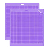 REALIKE StrongGrip Cutting Mat for Cricut Maker 3/Maker/Explore 3/Air 2/Air/One, 2 Pack 12x12 Inch Purple Strong Grip Adhesive Sticky Non-Slip Cut REALIKE