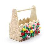 Kisangel 9 pcs Small Blank Basket Food Storage Basket Unfinished Hand Basket Kids Crafts Toys Mini Flower Basket Kids Painting Toy Flower Planter Kisangel