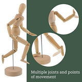 US Art Supply® Wood 8" Female - Artist Drawing Manikin Articulated Mannequin with Base and Flexible Body - Perfect for Drawing The Human Figure (8" US Art Supply
