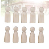 VILLCASE 40pcs DIY Wood Doll Nativity Toys for Kids Doll Bodies for DIY Unfinished Wooden Peg Dolls Painting Wood Figure Paint kit for Kids Wooden VILLCASE