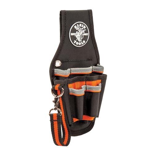 Klein Tools 5240 Tool Pouch, Tradesman Pro Maintenance Tool Pouch with 9 Pockets, Tape Thong, 2-Inch Tunnel Loop, Great Electrician Holster - WoodArtSupply