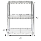 Honey-Can-Do SHF-01903 Adjustable Storage Shelving, 250-Pounds Per Shelf, Chrome, 3-Tier, 24Lx14Wx30H Honey-Can-Do