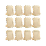 12-Pack Wooden Picture Frames for 6x8 Photos Quatrefoil Shaped Frames Unfinished Wood Photos Frames for DIY Crafts Cregugua