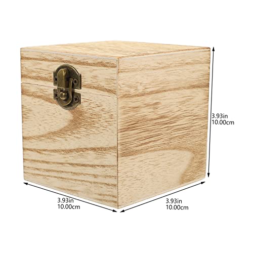 NOLITOY 4pcs Box Wooden Gift Box Unfinished Unpainted Chest Wooden Storage Chest Wood Trinket Containers Snack Food Gifts Storage Bins Jewelry Wood NOLITOY