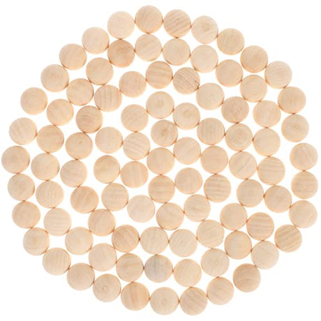 MILISTEN 100pcs Large Wooden Beads Unfinished Half for Painting Wooden Half Balls Wood Beads for Crafts Macrame Wood Beads Christmas Decor Split Wood Milisten