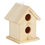 Wooden Bird House 3Pcs Innovative Outdoor Wooden Bird House Nesting Cage Ornament Hanging Birdhouse for Outside Garden Decoration Bird Nesting Box Fdit