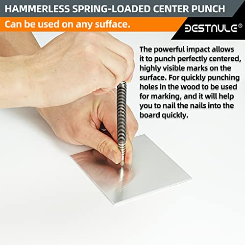 BESTNULE 4-Piece Nail Setter Dual Head Nail Set & Dual Head Center Punch & Hammerless Cold Chisel & Hinge Pin Remover Punch Set, Nail Setter Features BESTNULE