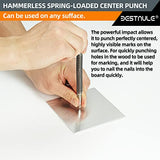 BESTNULE 4-Piece Nail Setter Dual Head Nail Set & Dual Head Center Punch & Hammerless Cold Chisel & Hinge Pin Remover Punch Set, Nail Setter Features BESTNULE