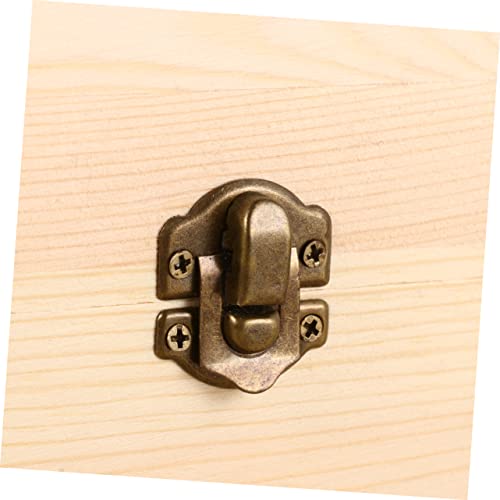 DECHOUS 2pcs Treasure Chest Unfinished Jewelry Case Wooden Jewelry Container Wooden Jewelry Case Wood Jewelry Chest Unfinished Pine Wood Desk Topper DECHOUS