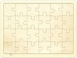Blank Puzzle with 24 Pieces, Each Piece is Unique, Blank Wooden Jigsaw Puzzles with Puzzle Tray for Crafts & DIY, Make Your Own Puzzle 11.7x8.8 MoinKidz
