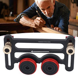 Precision Stock Guides for Table Saw, Dual Universal Featherboards with Sliding Blocks, Woodworking Double Wheel Bearing Stock Roller for Table Saw, Focket