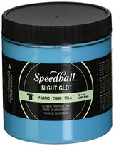Speedball Fabric Screen Printing Ink, 8-Ounce, Night Glo Blue, Glow in The Dark Speedball