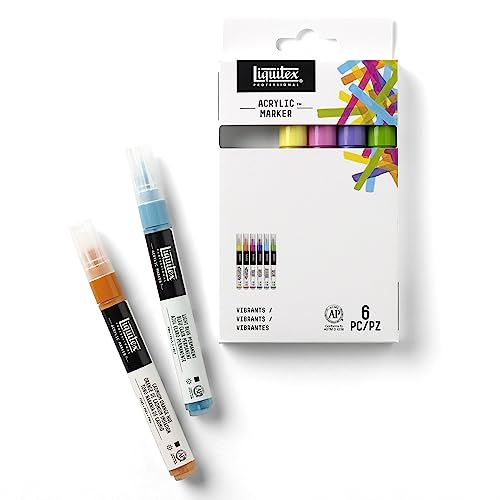 Liquitex Professional Paint Marker Set, 6 Piece, Vibrants - WoodArtSupply