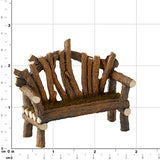 Mini Wooden Bench with Moss by ArtMinds - Bohemian Fairy Garden Decor ArtMinds