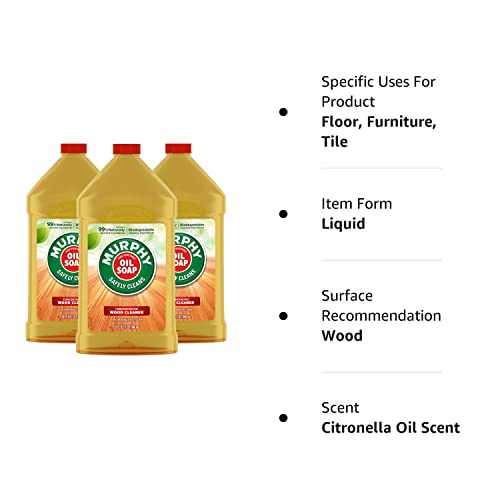 Murphy Oil Soap Wood Cleaner, 32 Fluid ounce (Pack of 3) Murphy