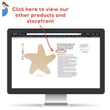 Unfinished Wooden Starfish Cutout, 12", Pack of 1 Wooden Shapes for Crafts, Use for Summer, Beach & Nautical Decor and Crafting, by Woodpeckers Woodpeckers