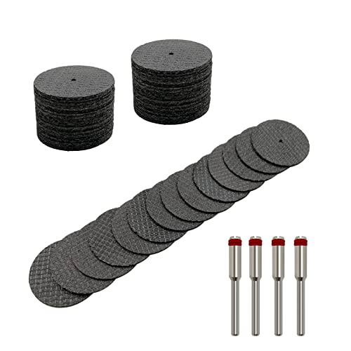 50pcs Rotary Tool Cut Off Wheels 1-1/4'' Fiberglass Reinforced Cutting Wheel Discs with 4Pcs Mandrels Rotary Tool Accessories for Cutting Metal, YGFRSTO