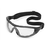 Gateway Safety 21GB79 Swap Wraparound Hybrid Eye Safety Glasses/Goggles, Clear Anti-Fog Lens, Black Frame with Foam Edge Gateway Safety