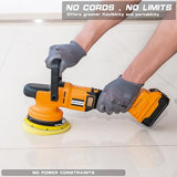 Orbital Polisher for Dewalt 20V Battery, 6inch 150mm Brushless Cordless Design Buffer Car Waxer with 6 speeds 750-6800RPM, 13PCS Polishing Nichilas