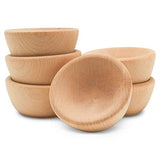Wooden Craft Bowls Unfinished 2-1/2 inch Set of 25, for Crafts & Sorting, Spice/Nuts/Condiment Bowls, & Artisan Boards, by Woodpeckers Woodpeckers