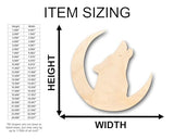 Unfinished Wood Howling Wolf Woodland Wildlife Shape - Craft - up to 36" DIY 10" / 1/8" 24 Hour Crafts