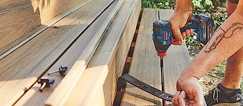 BOSCH GXL18V-260B26 18V 2-Tool Combo Kit with 1/2 In. Hammer Drill/Driver, 1/4 In. and 1/2 In. Two-In-One Bit/Socket Impact Driver, (1) CORE18V 8 Ah - WoodArtSupply