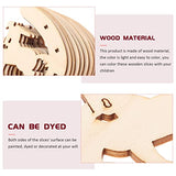 Wood Horseshoe Cutouts 48pcs Wood Discs Slices Horseshoe Shape Unfinished Wooden Cutouts for Christmas Craft DIY Home Decoration Wood Horseshoe EXCEART