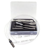 Air Scaler Gouge Chisel Micro Air Flux Chipper Pneumatic Scraper Medical Gypsum Breaker Stomatology Engrave 5pcs Flat Chisel Bull Point Chisel Jitterbug