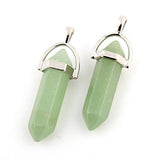 Mutilcolor 50pcs Gemstone Bullet Meditation Healing Pointed Chakra Crystal Stone Random Color Pendants for Necklace Jewelry Making Cmidy