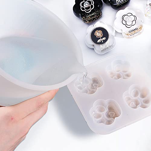 Silicone Measuring Bowl-Epoxy Resin, Fluid Art, Butter, Chocolate-Squeeze Pour Mixing-BPA Free-Large Set of 2 1000ml/36oz(4 Cups) 600ml/20oz(1 Pint) FUNSHOWCASE