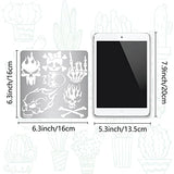 GORGECRAFT 6.3 Inch Skull Metal Stencil Stainless Steel Painting Template Journal Tool for Painting Wood Burning Pyrography and Engraving Home DIY GORGECRAFT