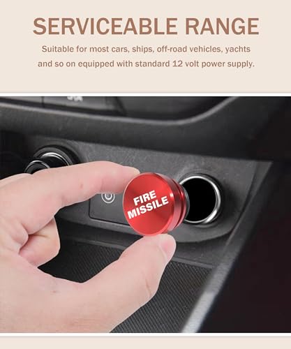 bylikeho Cigarette Lighter Plug Cover,Aluminum Cigarette Lighter Plug Plug,Car Accessories Button Decorations Plug,Fits Most Automotive Vehicles bylikeho