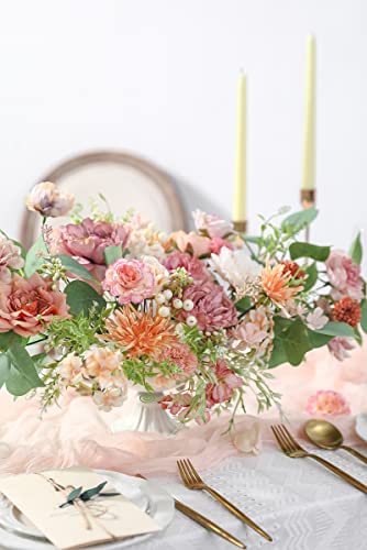 YYHUAWU Artificial Flowers Combo Set Fake Flower Leaf Box with Stems for DIY Wedding Bouquets Centerpieces Flower Arrangements Decorations Baby YYHUAWU