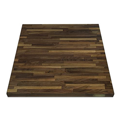 CONSDAN Butcher Block Counter Top, Walnut Solid Hardwood Countertop, Wood Slabs for Kitchen, Reversible, Both Side Polished, Prefinished with - WoodArtSupply