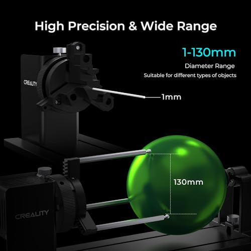 Officical Creality Rotary Roller Pro, Laser Engraver Accessories 3-in-1 Kit for Creality Falcon and 95% of Other Engraving Machines, Jaw Chuck for SainSmart