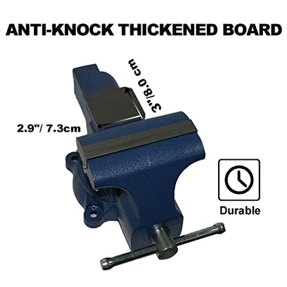 PPUMP Bench Vise 6 Inch Jaw Width 5.5 Inch Jaw Opening Home Vise - Secure Grip with 360° Swivel Base Home Vise Rotation Base - Assembled with a - WoodArtSupply