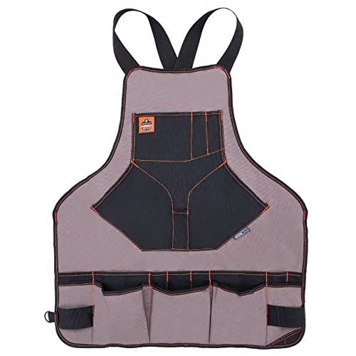 Ergodyne - 13694 Arsenal 5704 Torso Length Work Tool Apron, 22-Pockets, Gray Ergodyne