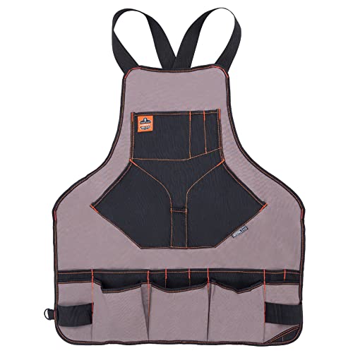 Ergodyne - 13694 Arsenal 5704 Torso Length Work Tool Apron, 22-Pockets, Gray - WoodArtSupply