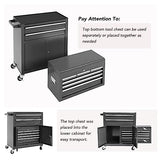 SUN & SUMMER 8-Drawer Rolling Tool Chest with Wheels Tool Storage Organizer Cabinets with Lockable Drawers Tool Box with Adjustable Shelf Tool Chest SUN & SUMMER