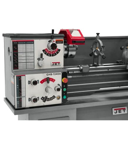 JET GHB-1340A, 13" x 40" Geared Head Bench Lathe with Taper Attachment, 2HP, 1Ph 230V (321119) - WoodArtSupply