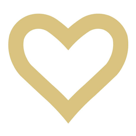 Open Heart Cutout Unfinished Wood Valentine's Day Holiday Special Occasion Door Hanger MDF Shape Canvas Style 4 (18") Diverse Woodworking