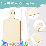 24 Pieces Mini Wood Cutting Board with Handle Wooden Chopping Board Paddle Unfinished Mini Cheese Board Small Serving board Cooking Butcher Block for Yinkin