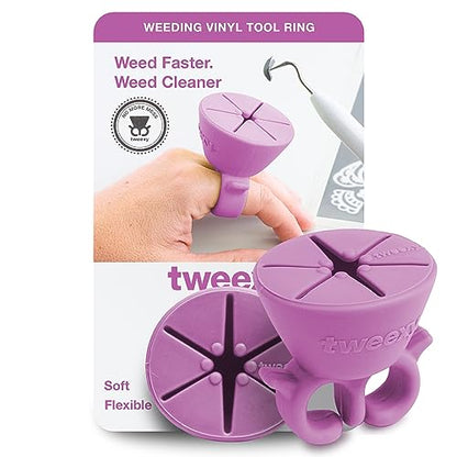 tweexy Craft Vinyl Weeding Scrap Collector Ring | Weeding Tools for Vinyl Heat Transfer, HTV Crafting & Adhesive Paper Sheets Holder | Portable Heat - WoodArtSupply