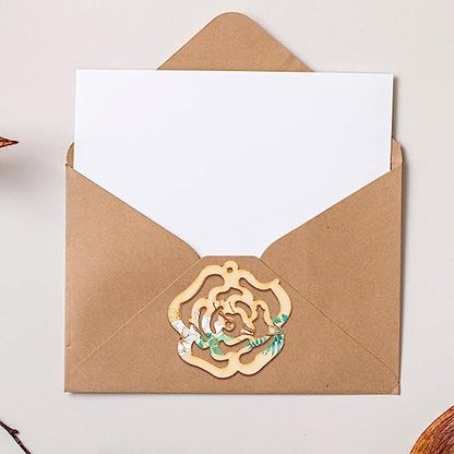 Hollow Rose Flower Mini Wooden Slices DIY Crafts Cutouts Wooden Scrapbooking Flower Shaped Hanging Ornaments for Valentine's Day Wedding Party - WoodArtSupply