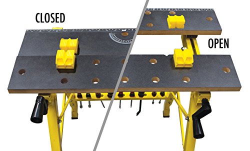 Performance Tool W54025 Portable Multipurpose Workbench and Vise (200 lbs Capacity) , Yellow Performance Tool