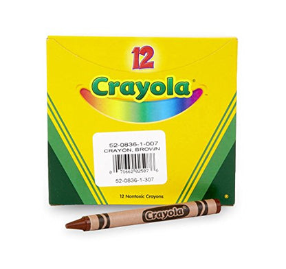 Crayola Crayons, Brown, Single Color Crayon Refill, 12 Count Bulk Crayons,  School Supplies – WoodArtSupply