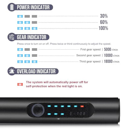 HOTROSE Electric Engraving Pen with 37 Bits, USB Rechargeable Cordless Engraving Machine, Portable DIY Rotary Engraver for Jewelry Wood Glass Stone - WoodArtSupply