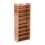 DIY Wood Business Cards Organizer with Dividers Index Card Filing Desktop Organizer with 9 Compartments Desktop Organizer Storage Box Desktop Cards WoodArtSupply